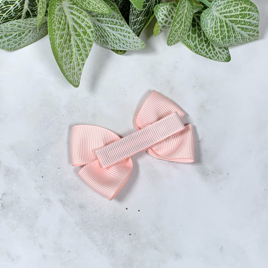 Pastel Pink Small Bow Hair Clip