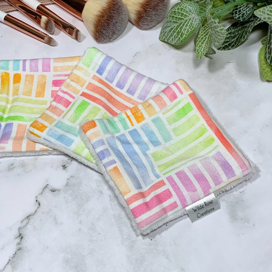 Pastel Stripes Makeup Wipes 3pk