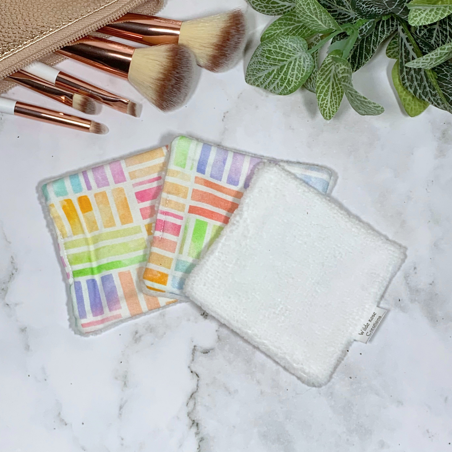 Pastel Stripes Makeup Wipes 3pk