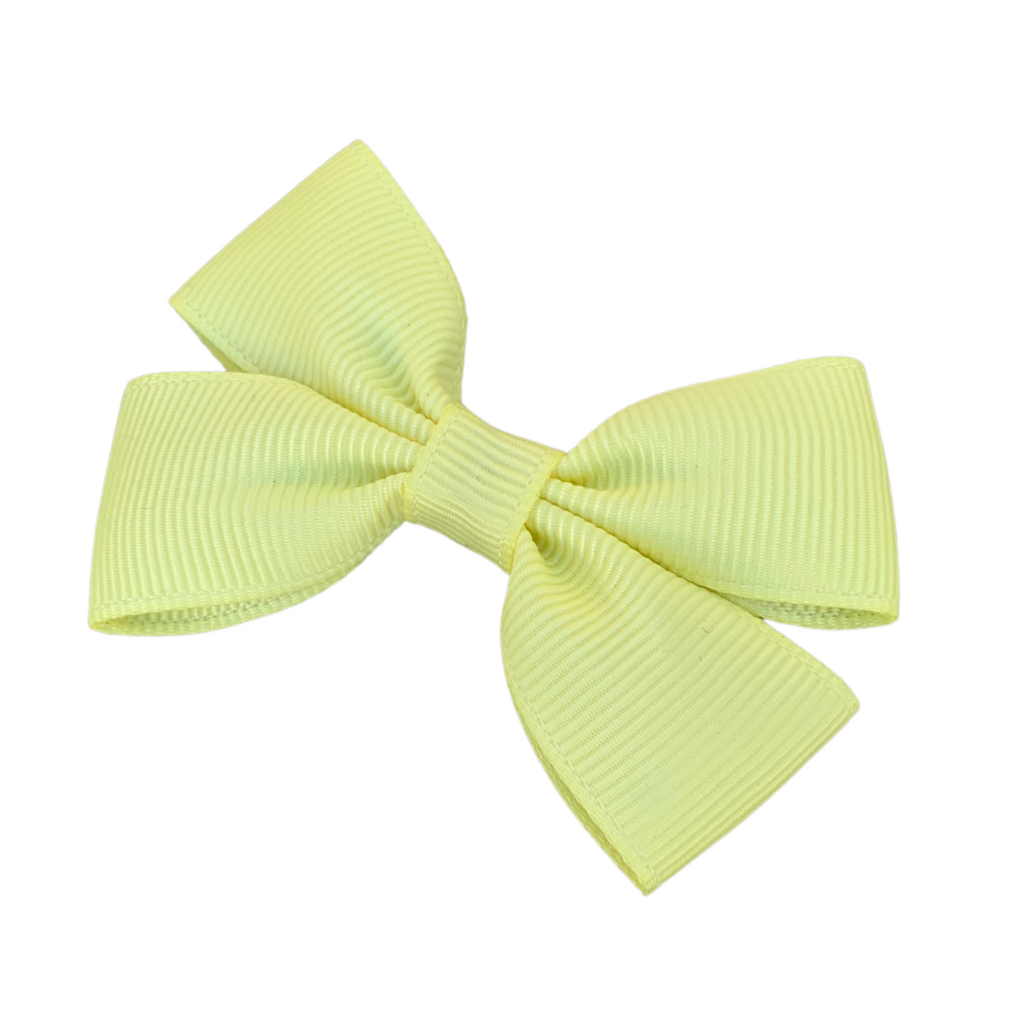 Pastel Yellow Double Bow Hair Clip