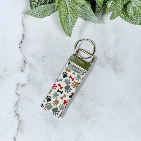 Paws Fabric Keyring
