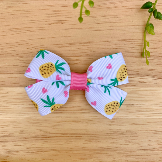 Pineapple Double Bow Hair Clip