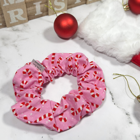 Pink Candy Cane Regular Scrunchie