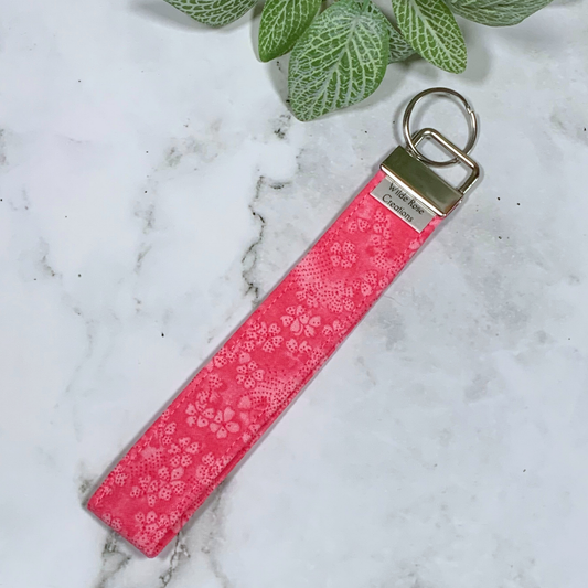 Dark Pink Flutter Wristlet