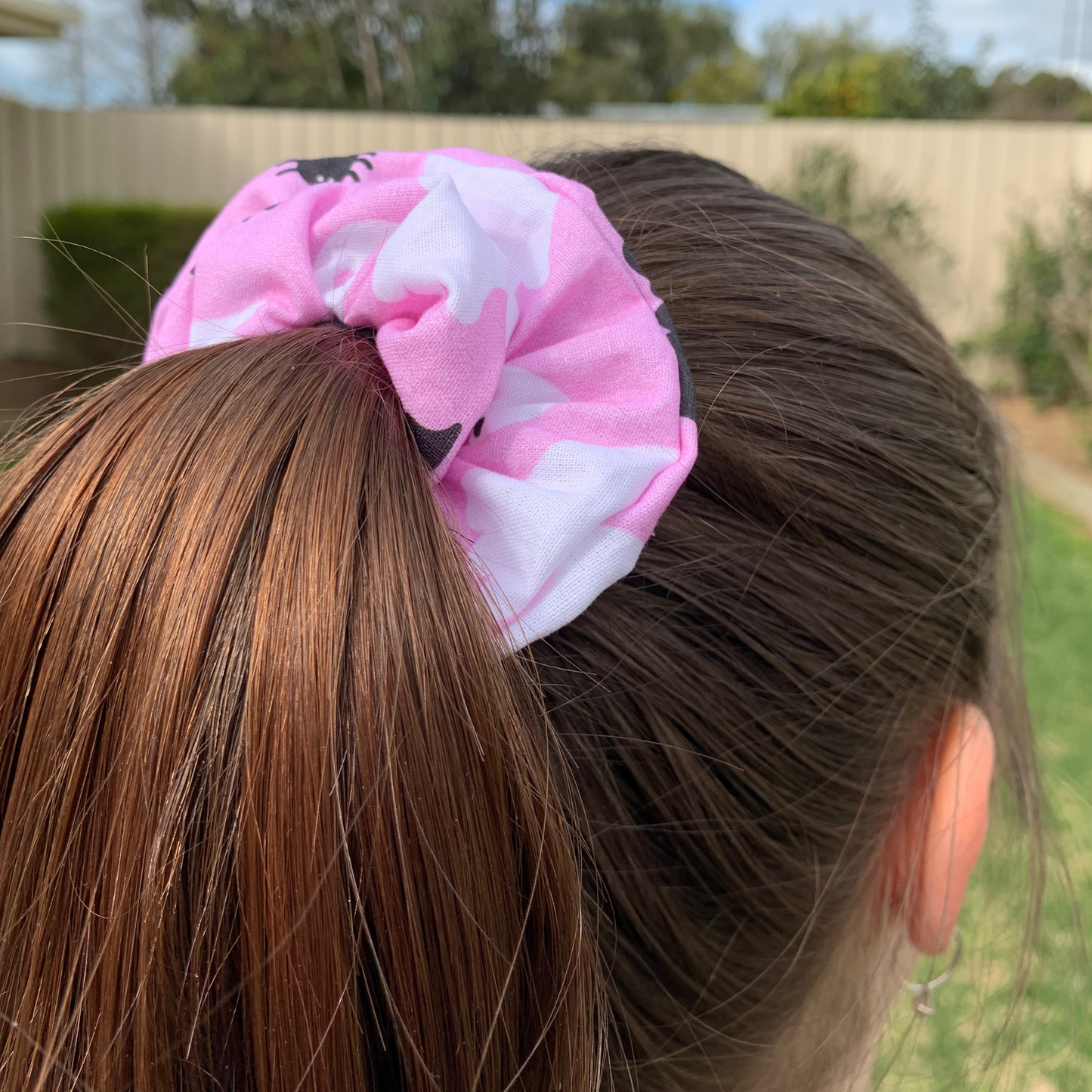 Pink Halloween Scrunchie