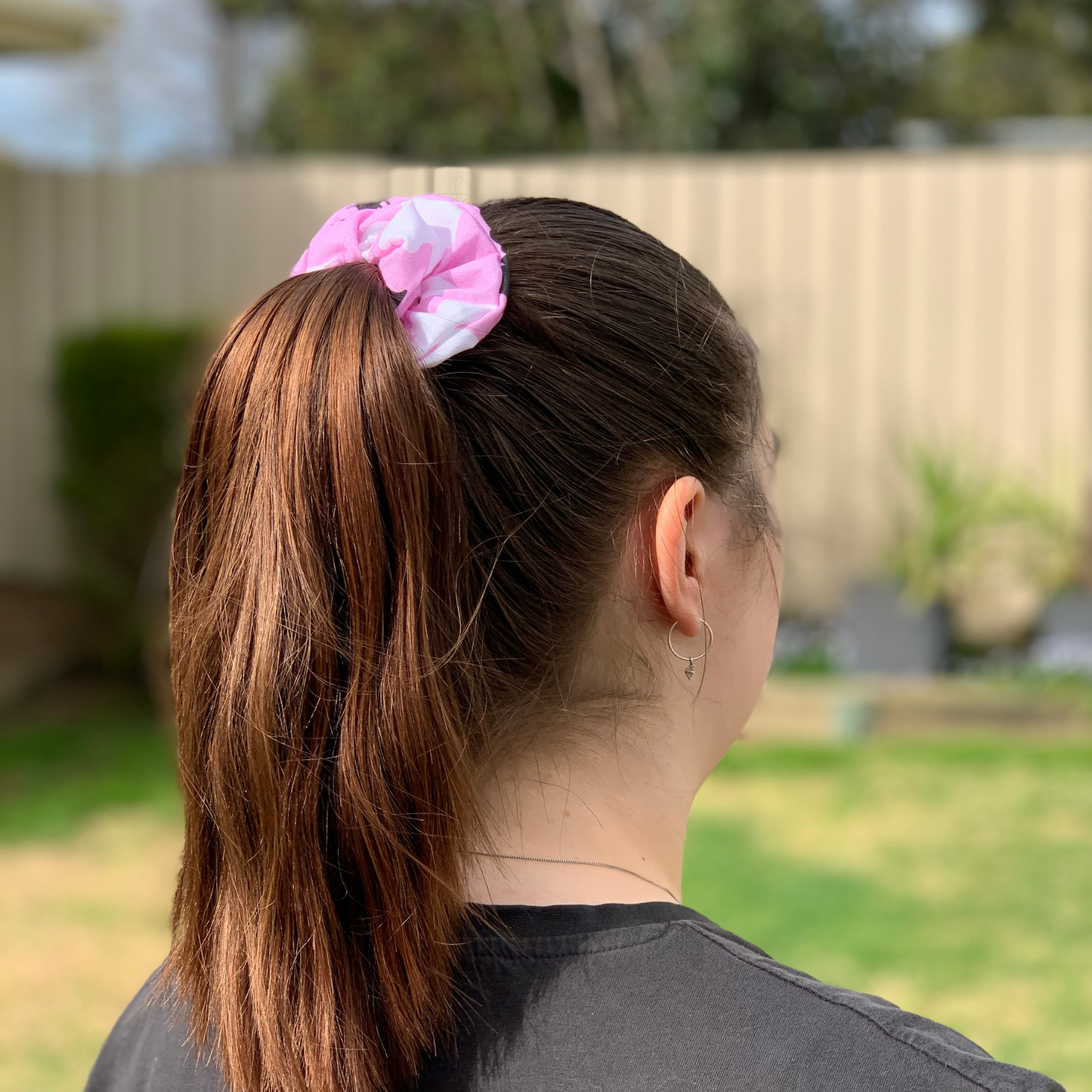 Pink Halloween Scrunchie