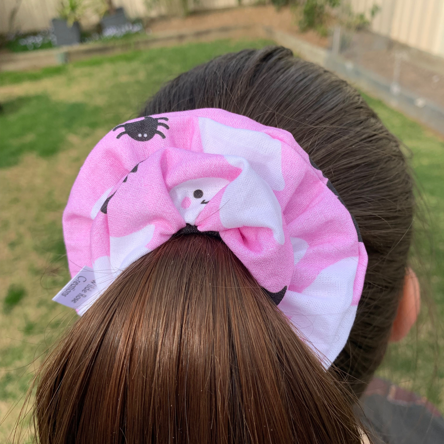 Pink Halloween Scrunchie