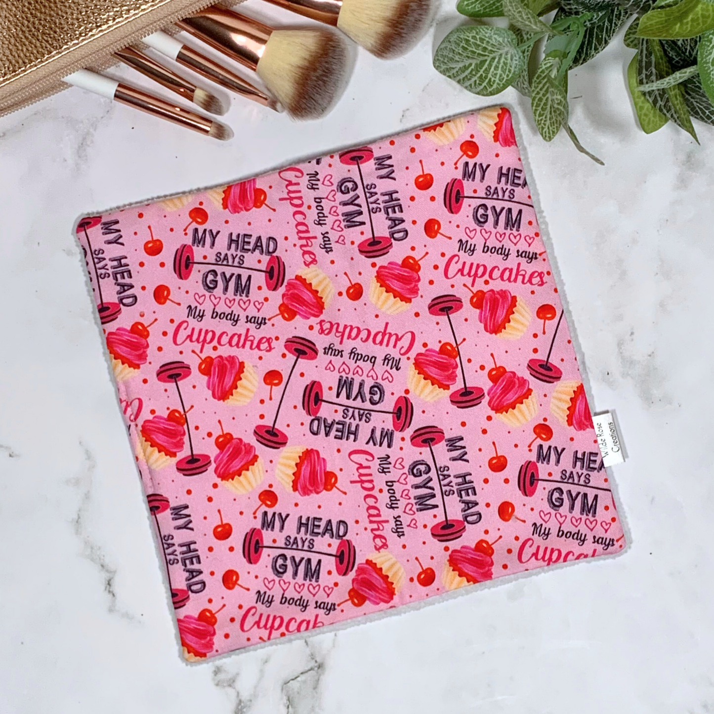 Pink Gym Face Washer