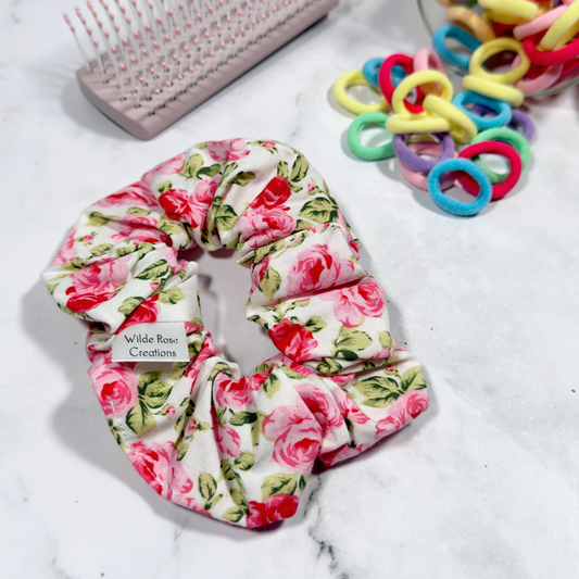 Pink Roses Regular Scrunchie