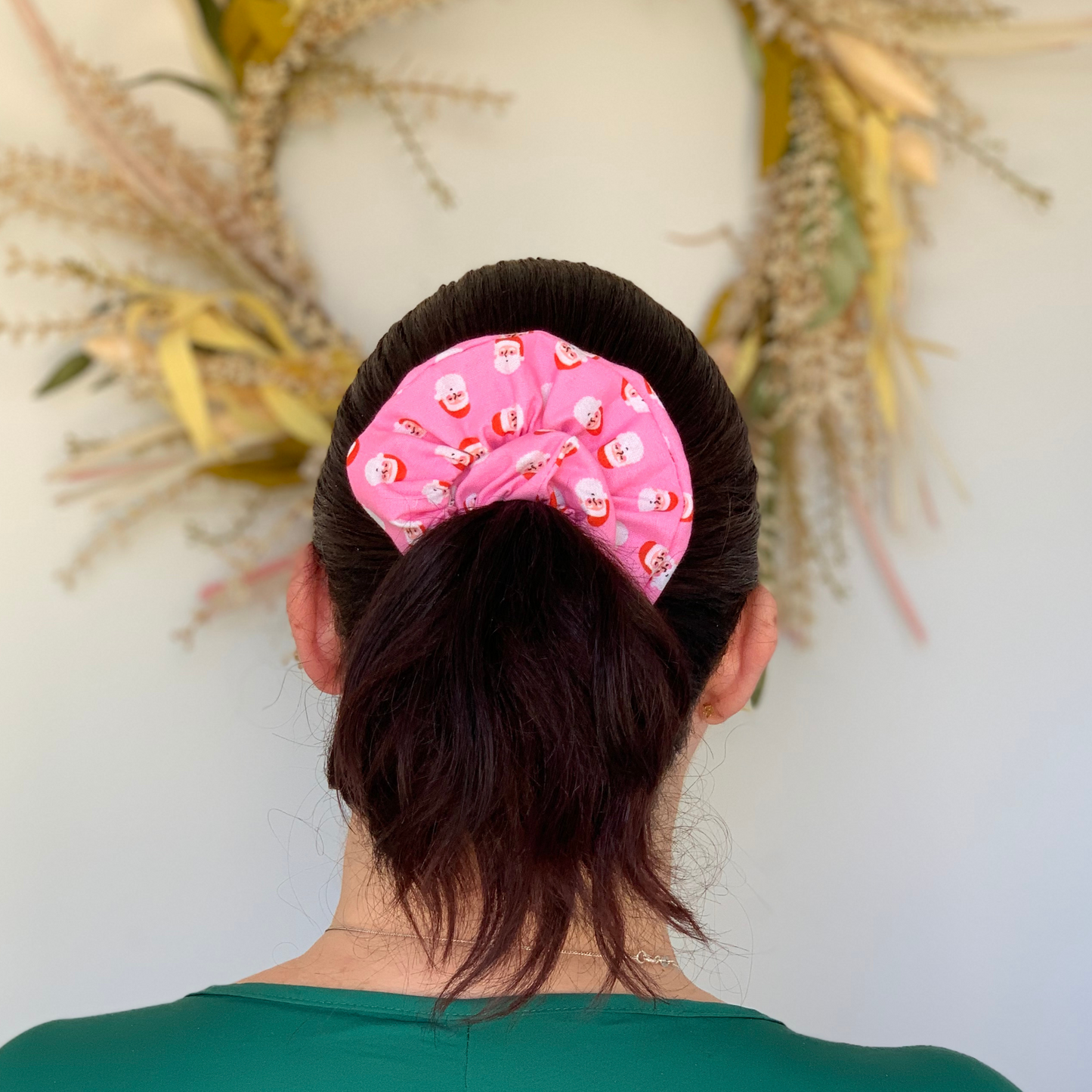 Pink Santa Regular Scrunchie