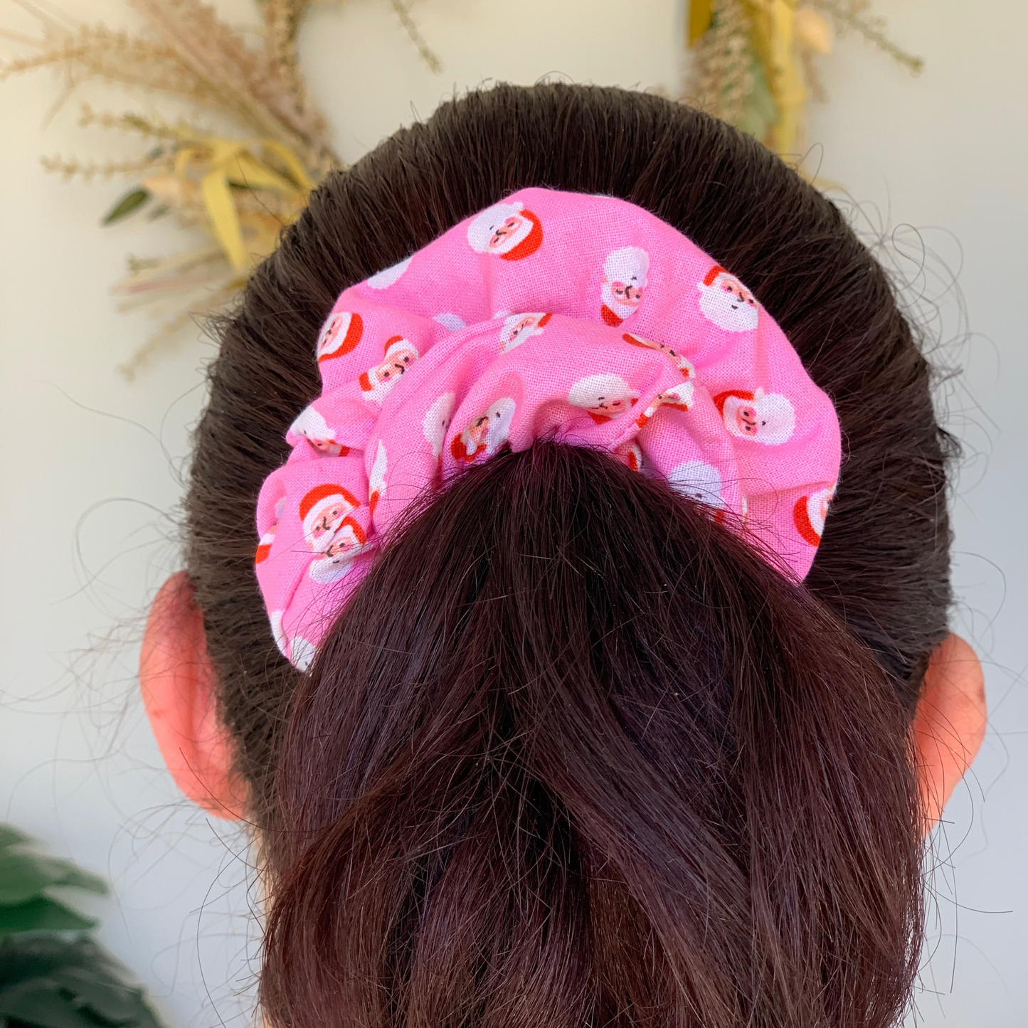 Pink Santa Regular Scrunchie