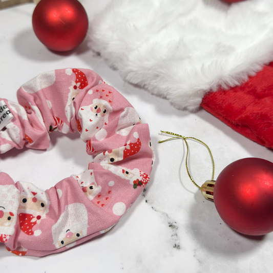 Pink Santa Regular Scrunchie
