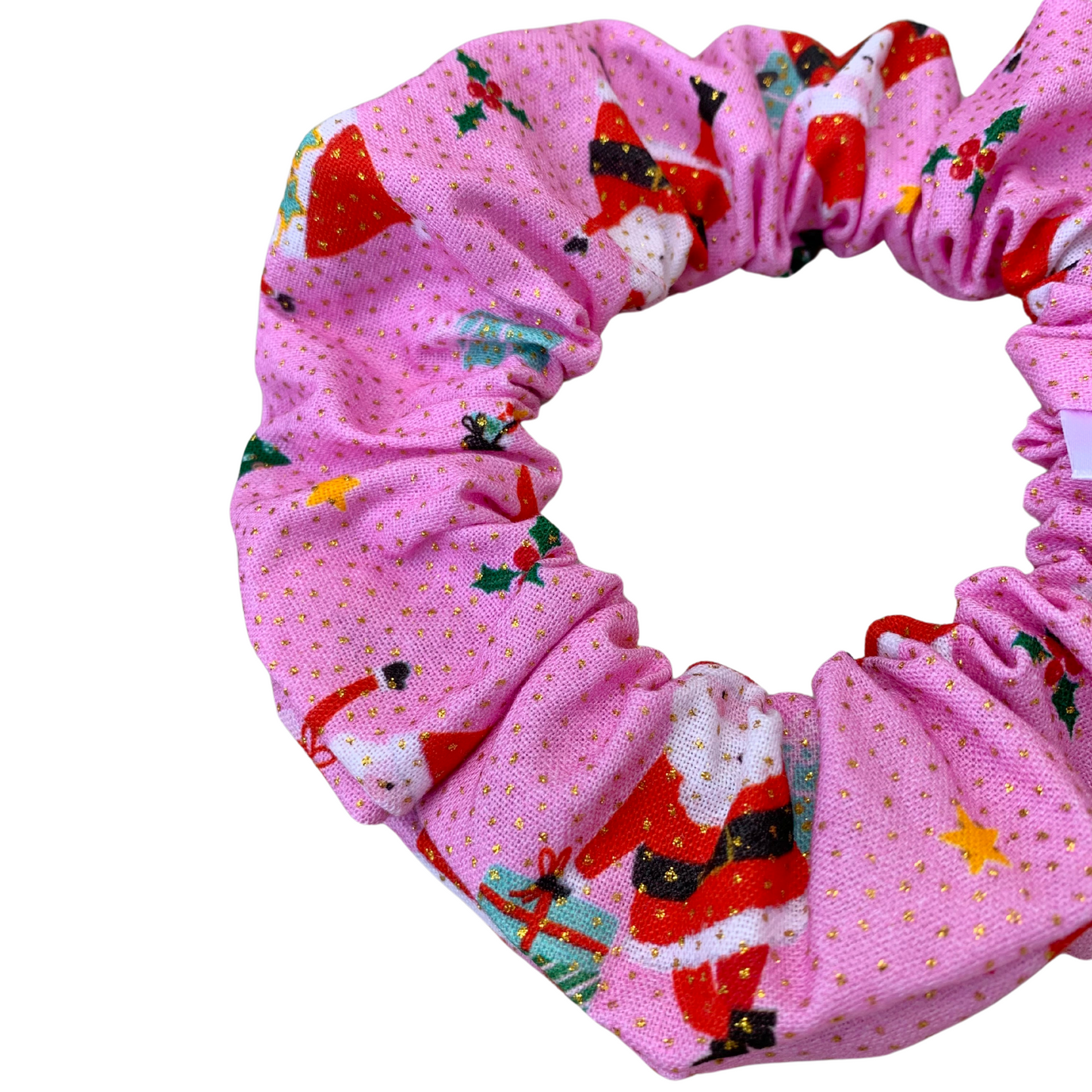 Pink Santa Sparkle Regular Scrunchie