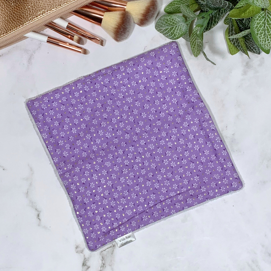 Purple Floral Face Washer