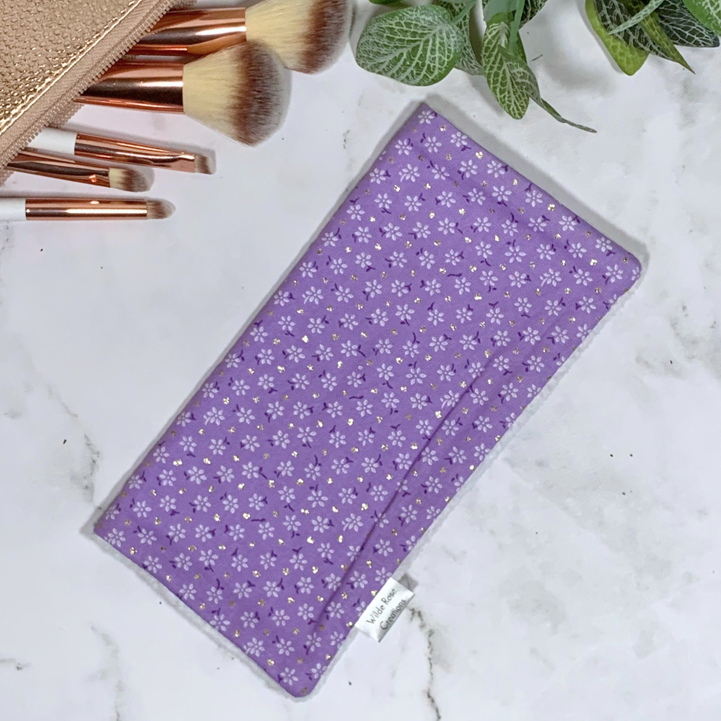 Purple Floral Face Washer