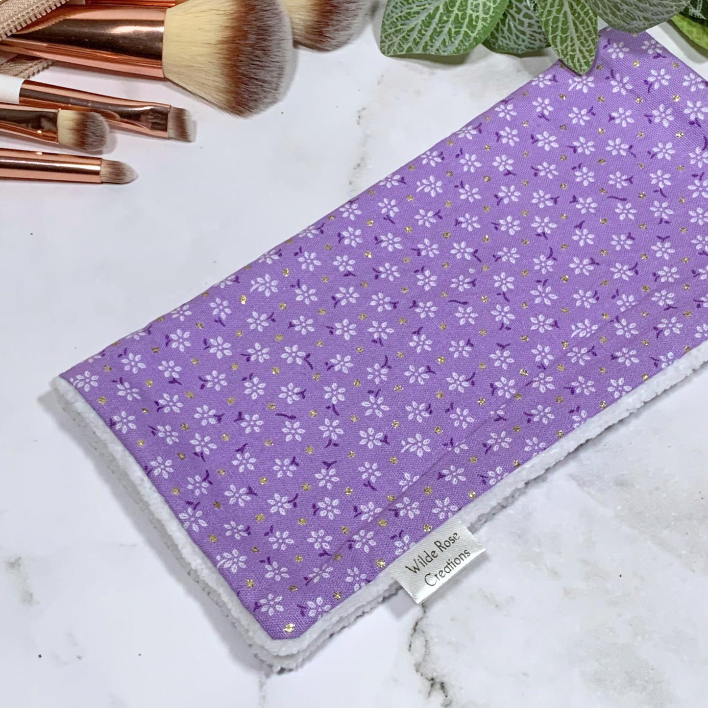 Purple Floral Face Washer
