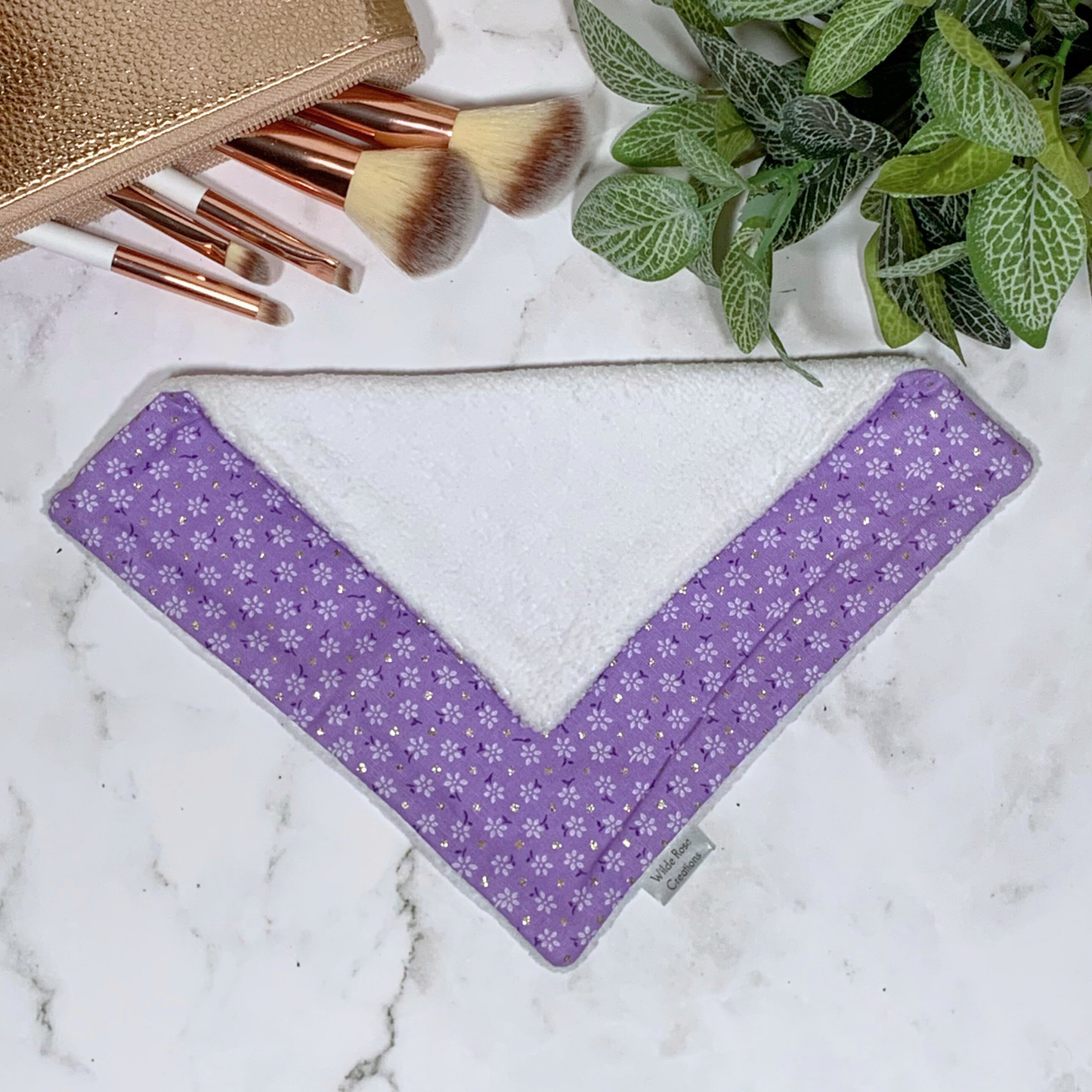 Purple Floral Face Washer