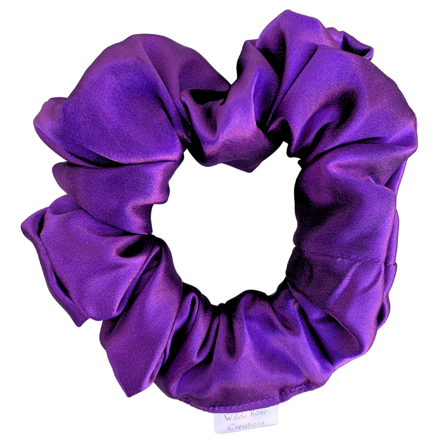 Purple Satin Scrunchie