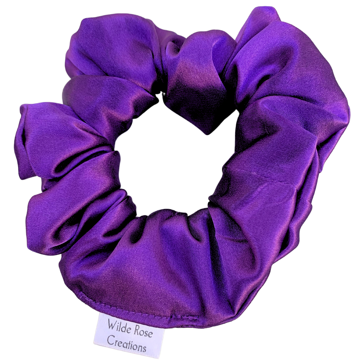 Purple Satin Scrunchie