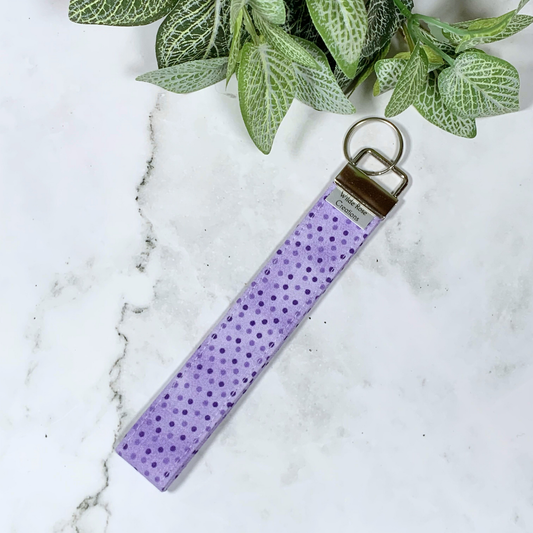 Purple Spotty Wristlet