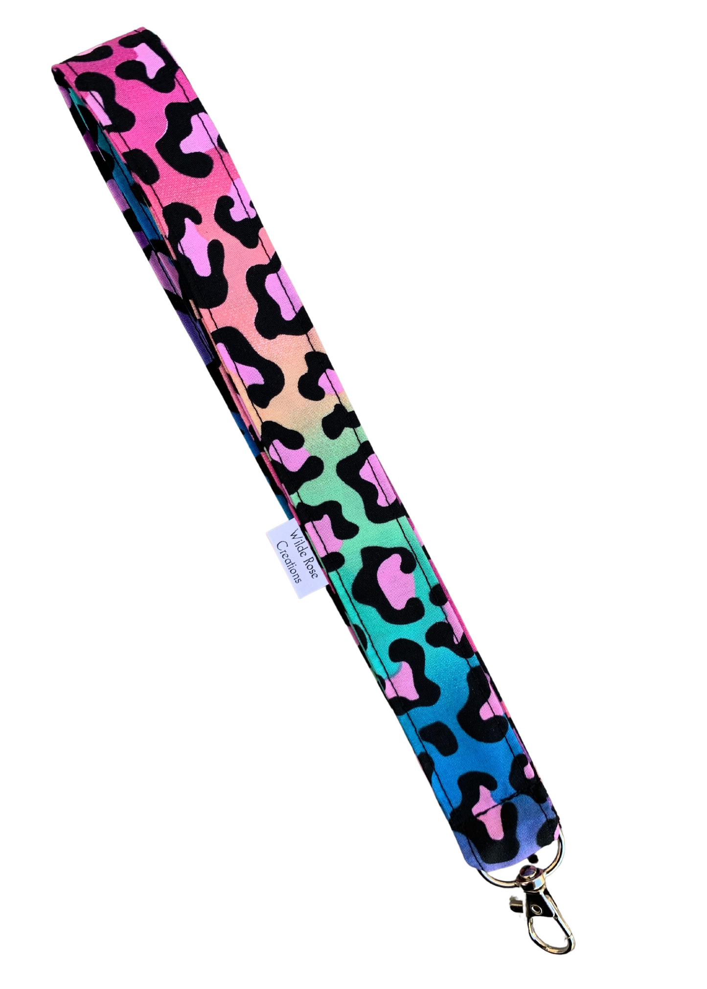 Rainbow Leopard Print Lanyard