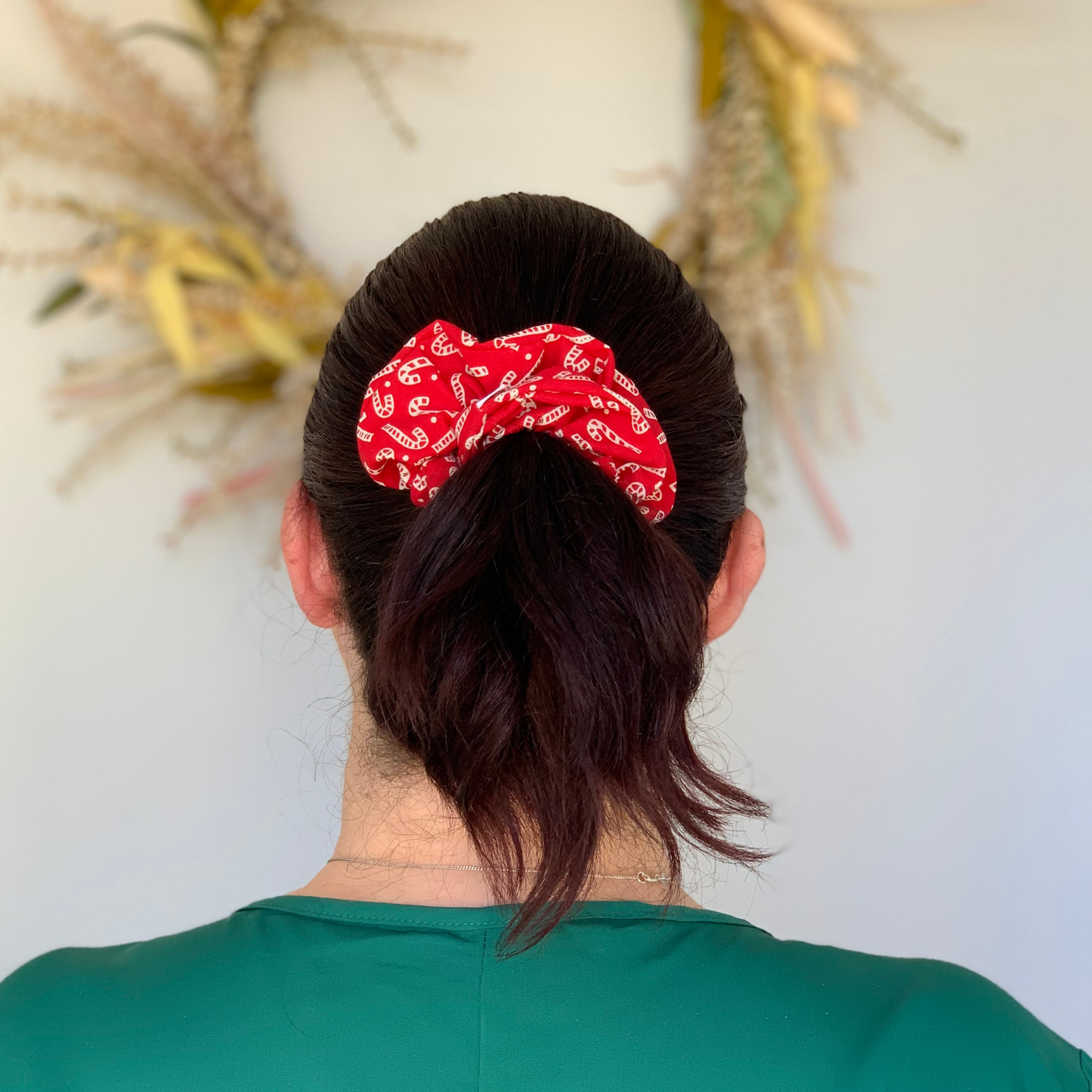 Red Candy Cane Regular Scrunchie