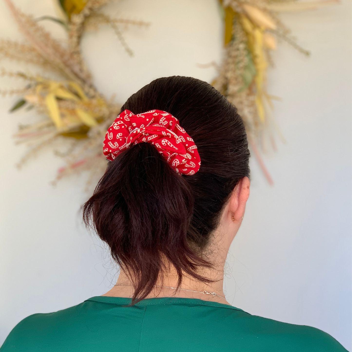 Red Candy Cane Regular Scrunchie