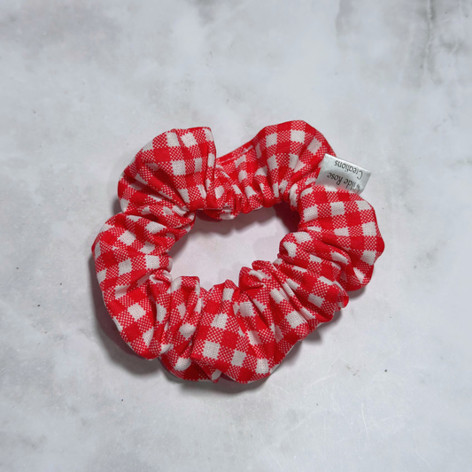 Red Gingham Petite Scrunchie