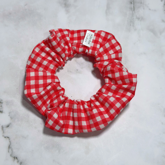 Red Gingham Regular Scrunchie