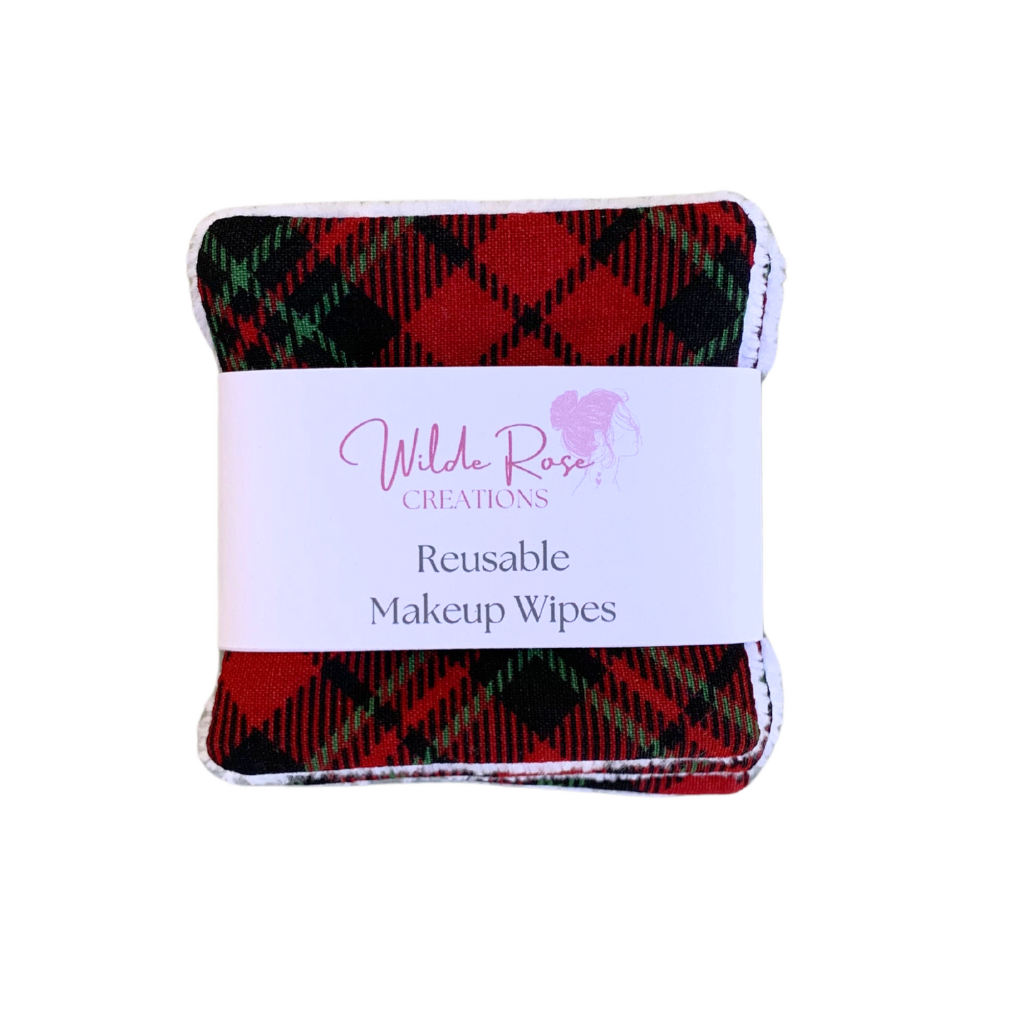 Red Plaid Makeup Wipes - 3pk