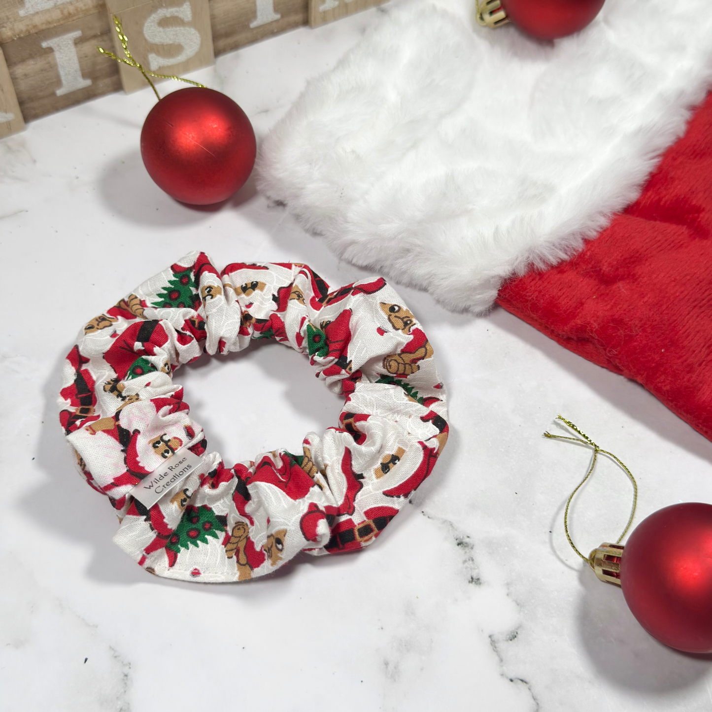 Red Santa Regular Scrunchie