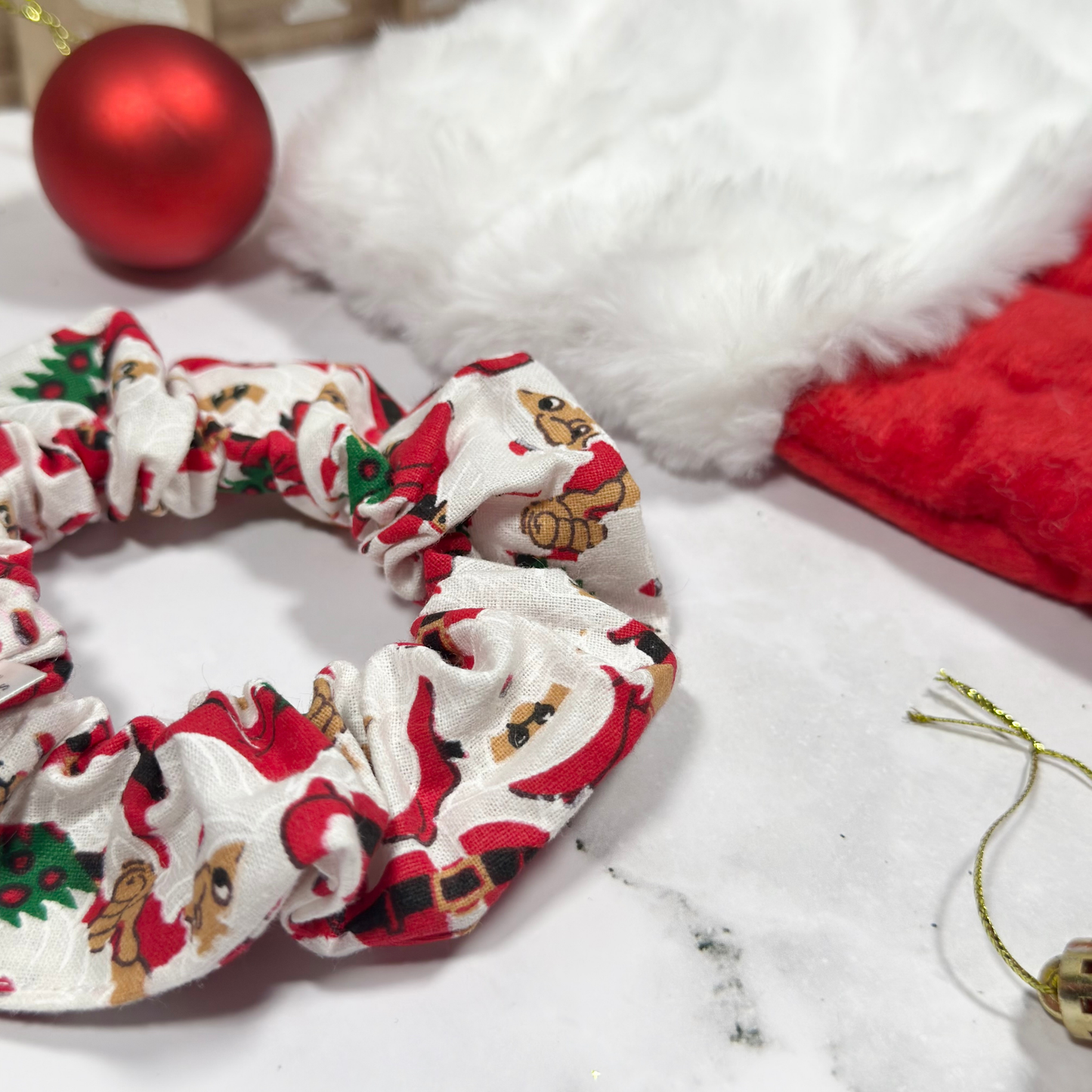 Red Santa Regular Scrunchie