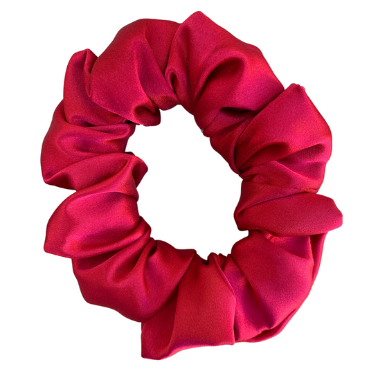 Red Satin Scrunchie