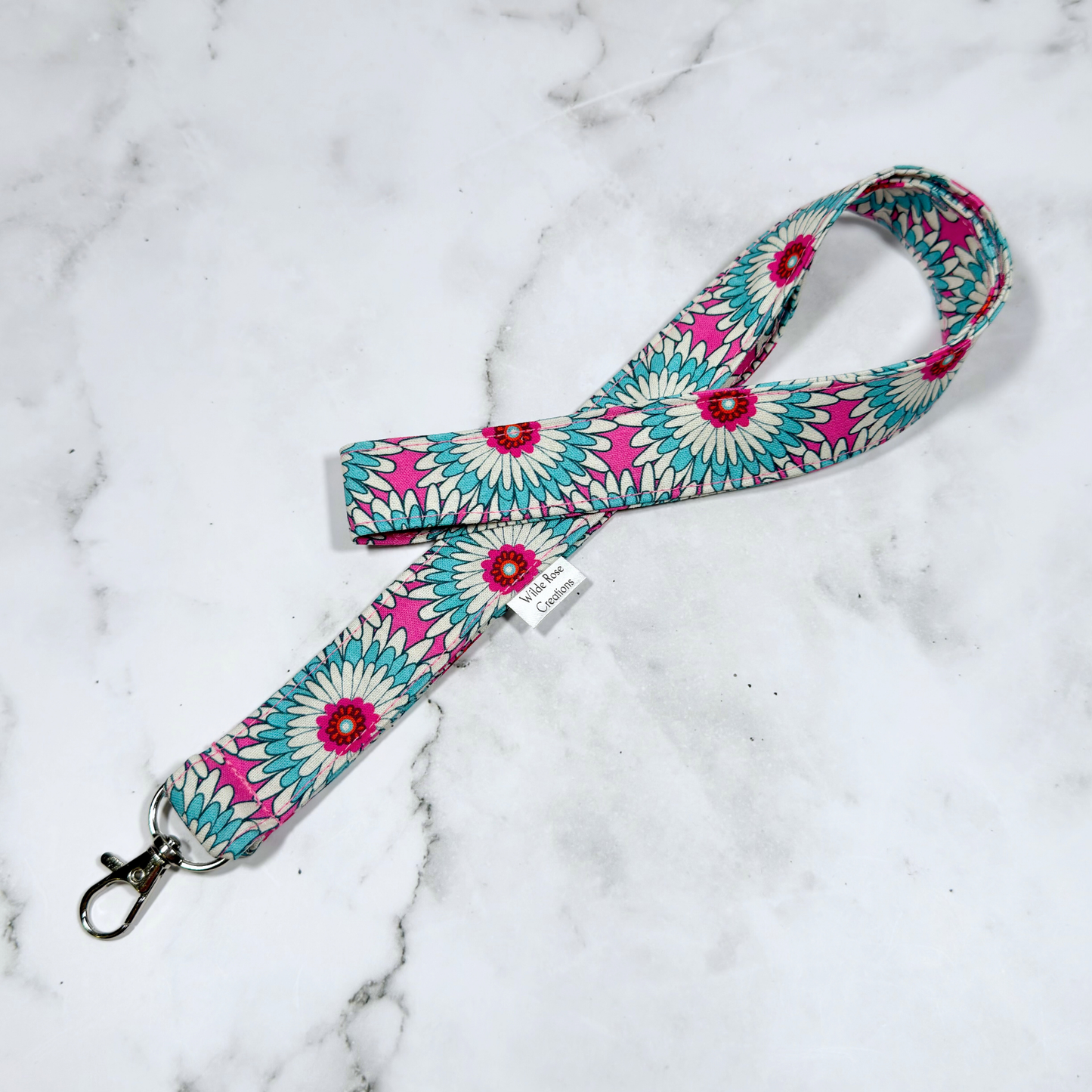 Retro Floral Lanyard