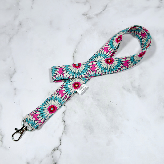 Retro Floral Lanyard