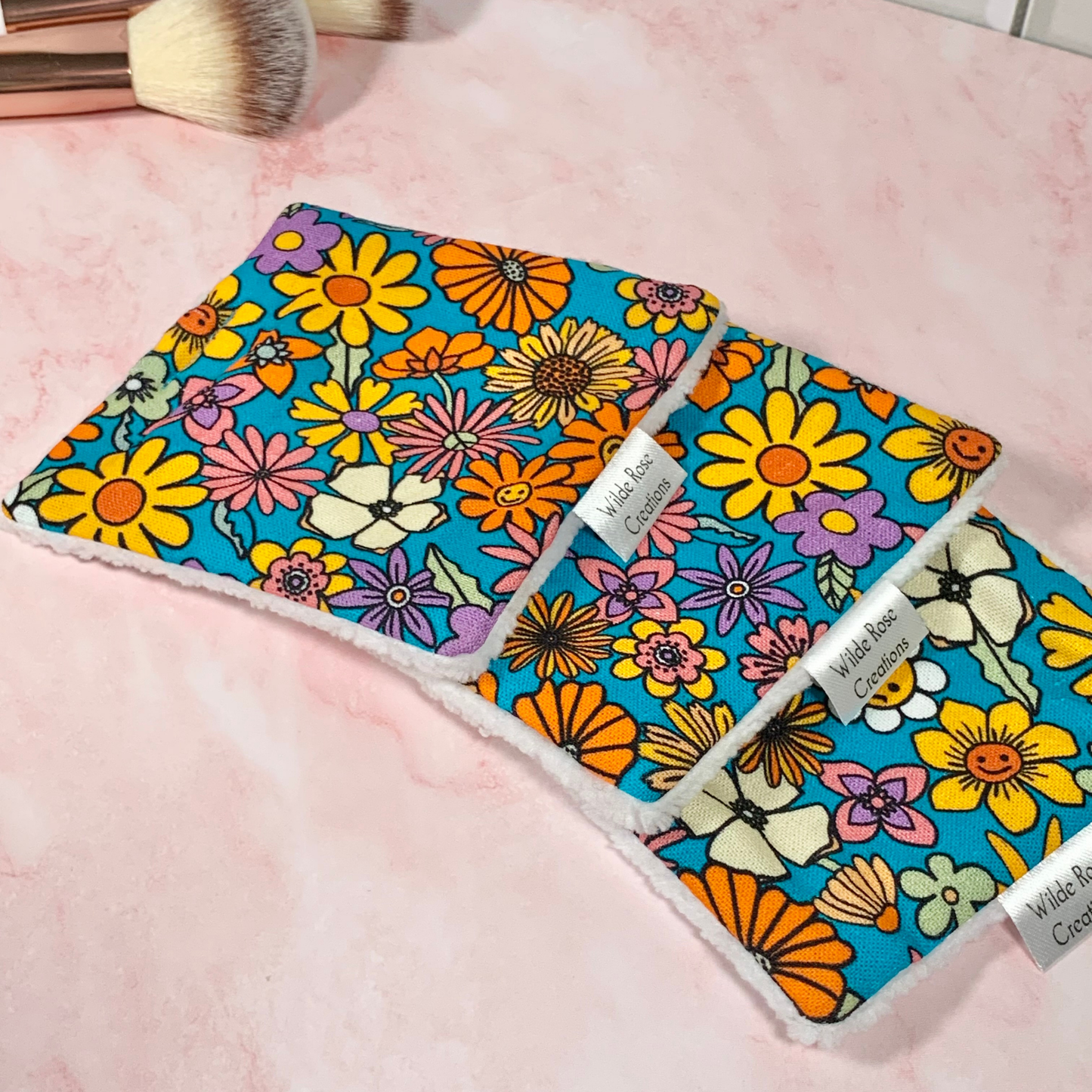 Retro Floral Makeup Wipes 3pk