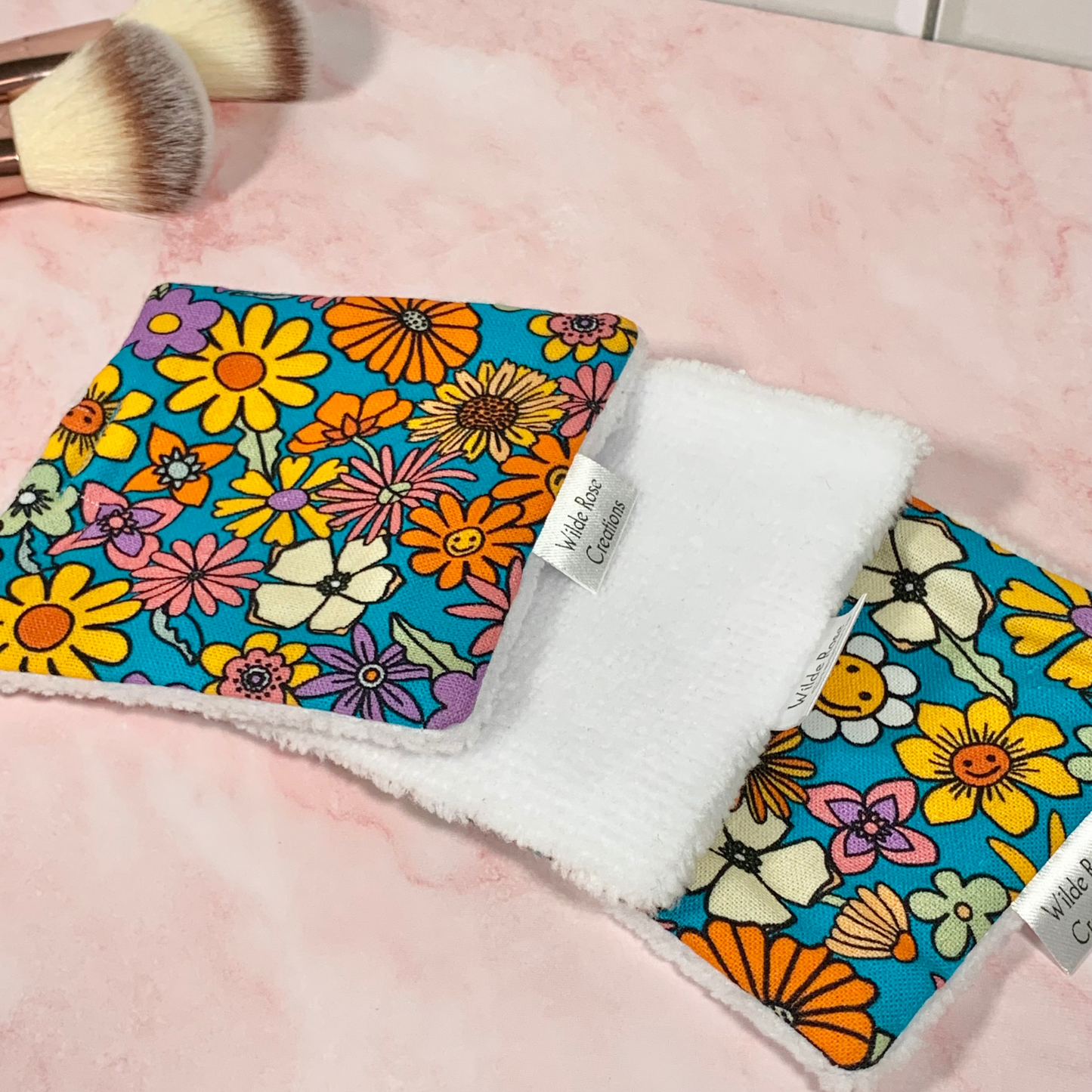 Retro Floral Makeup Wipes 3pk