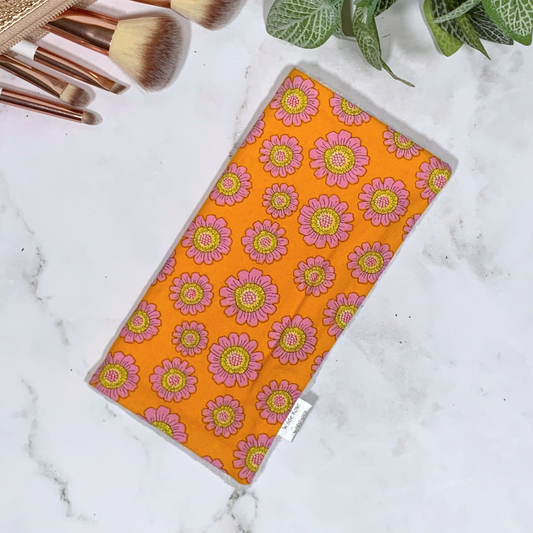 Retro Orange Floral Face Washer