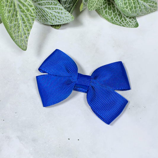 Royal Blue Small Bow Hair Clip
