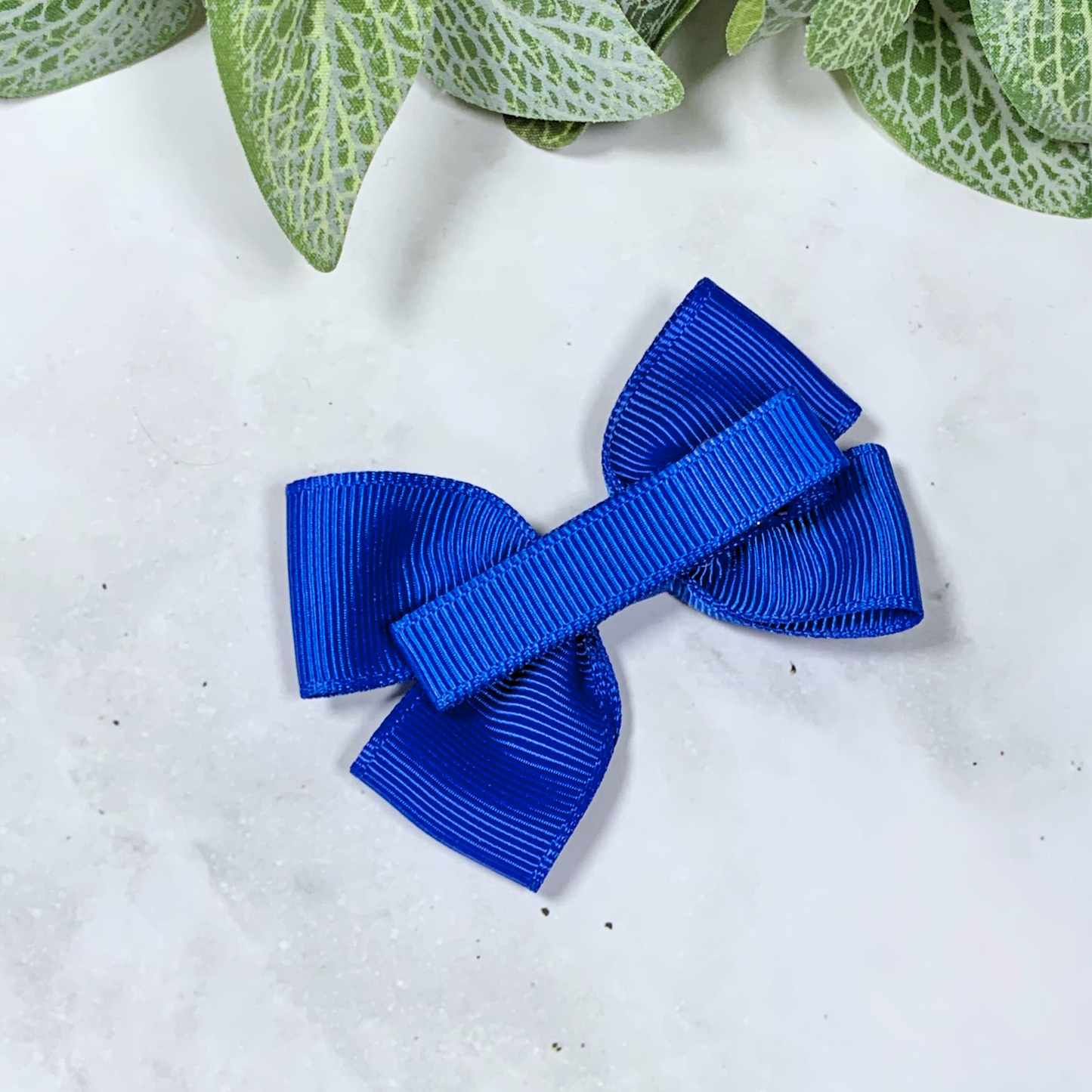Royal Blue Small Bow Hair Clip