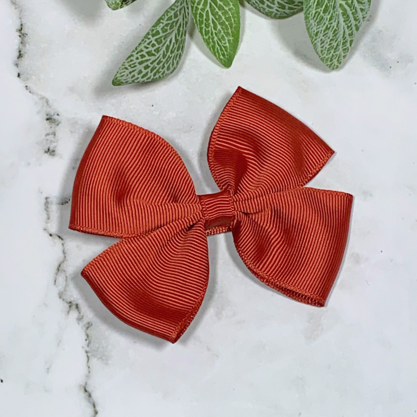 Rust Medium Bow Hair Clip