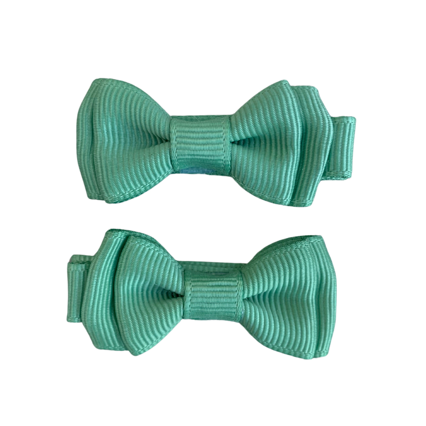 Sage Mini Layered Bow Hair Clips - 2pk