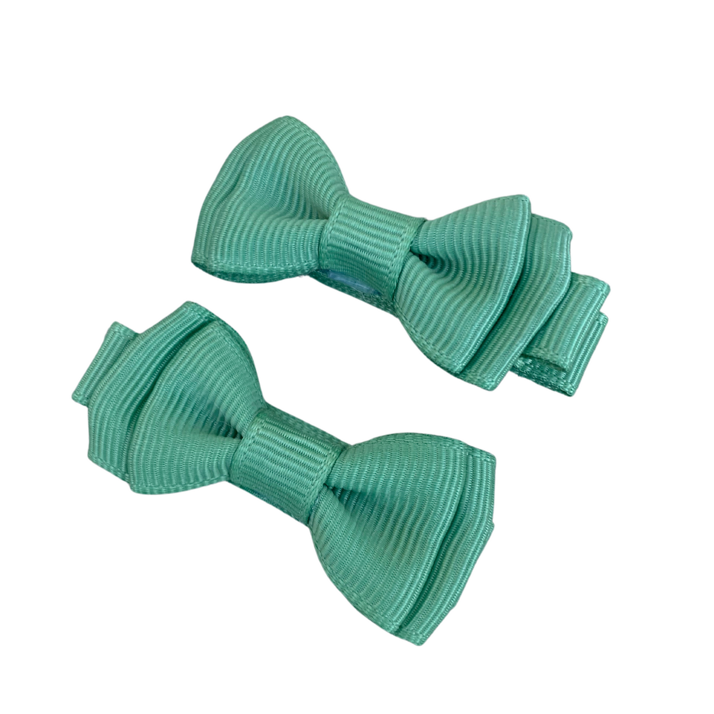 Sage Mini Layered Bow Hair Clips - 2pk