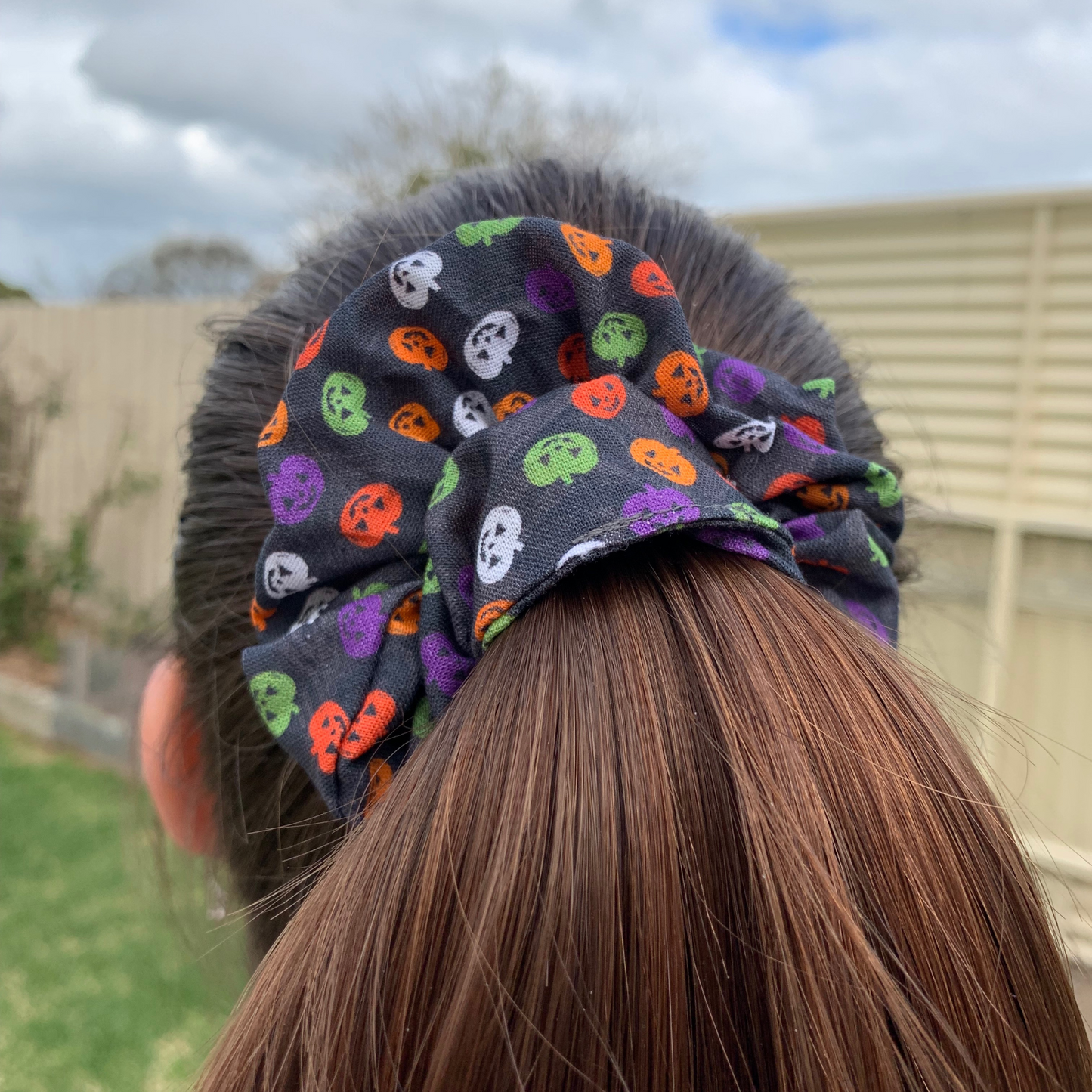 Mini Pumpkins Halloween Scrunchie