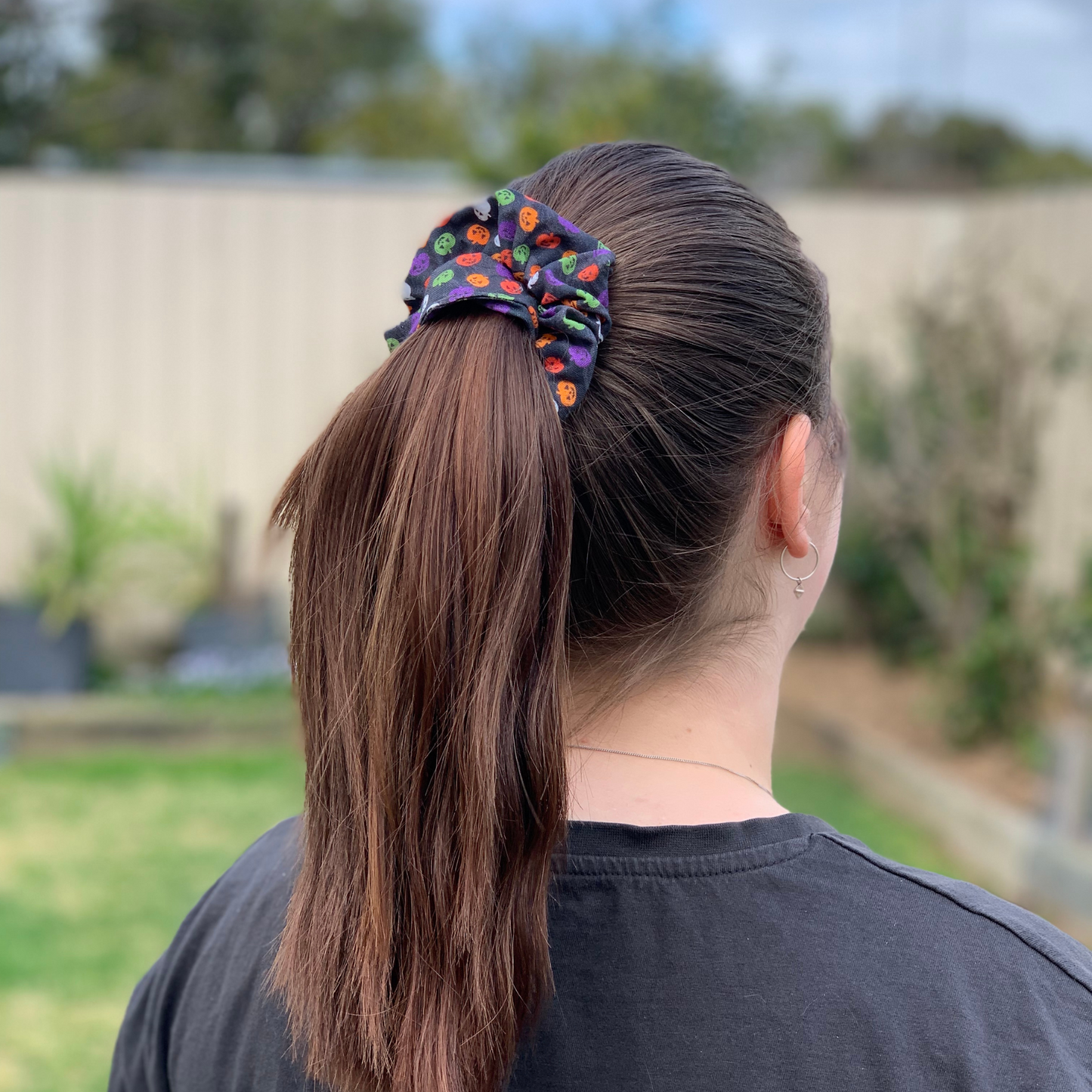 Mini Pumpkins Halloween Scrunchie