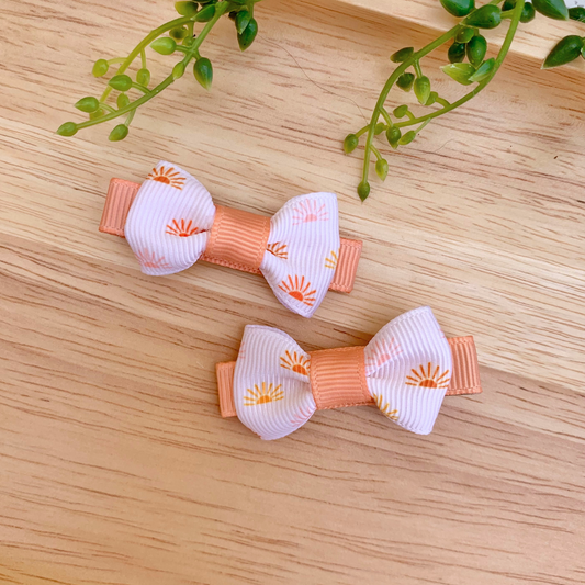 Sunrise Mini Bow Hair Clips