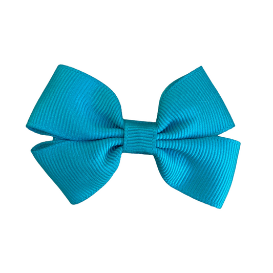 Teal Double Bow Hair Clip