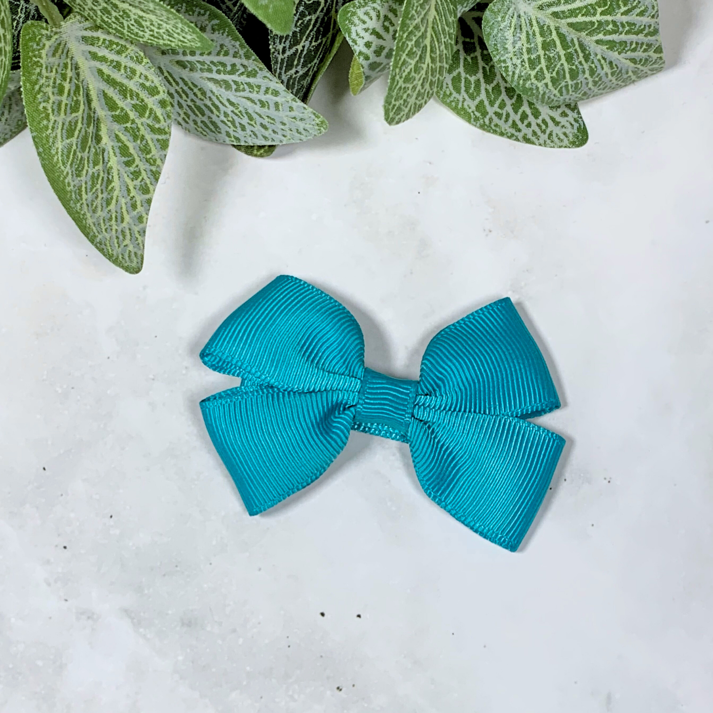 Teal Small Bow Hair Clip