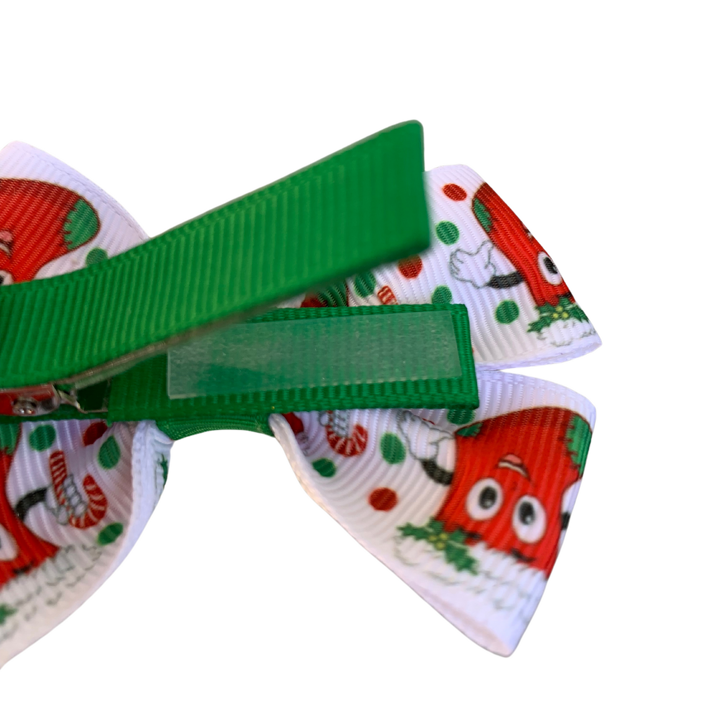 Christmas Stockings Print Double Bow Hair Clip