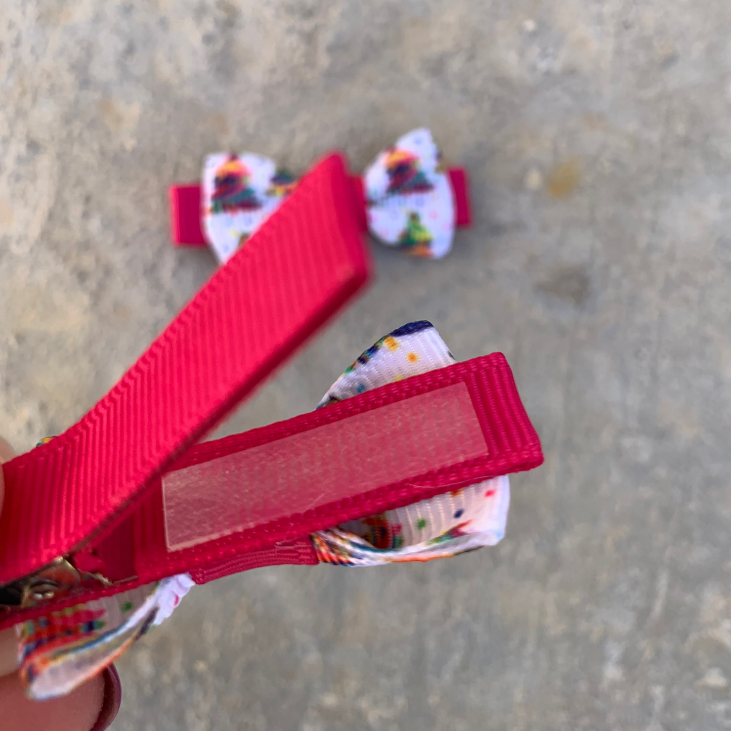 Christmas Trees Mini Bow Hair Clips